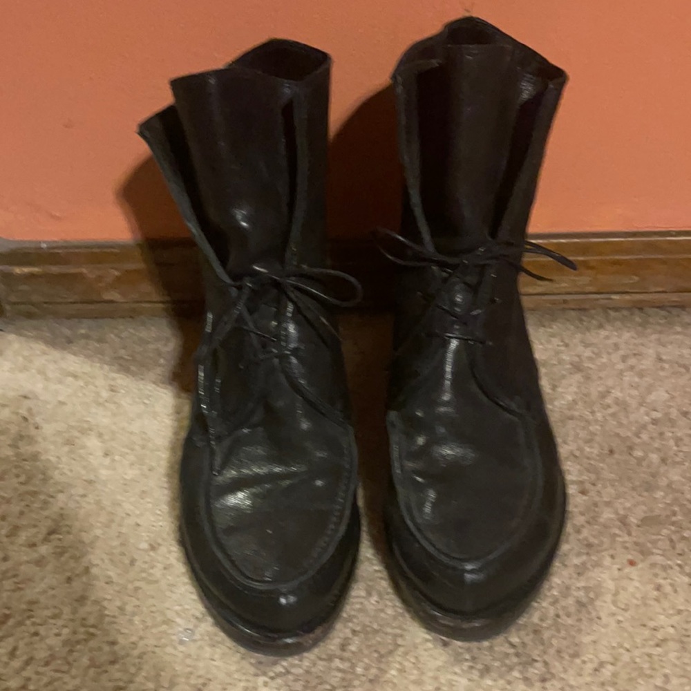 Black Stuart Weitzman combat boots SZ 9.5